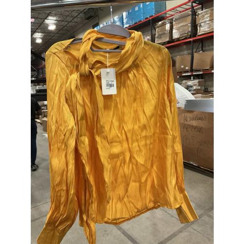 SIZE L EVERLYNN Womens Dressy Blouse Business Work Casual Tie Neck Shirt Tops