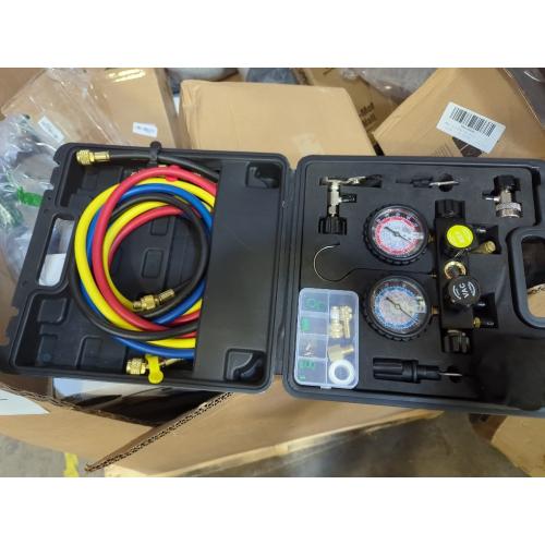 Lichamp HVAC Gauges with Hoses, AC Manifold Gauge Set R134A R410A R404A R22 Refrigerant Gauges