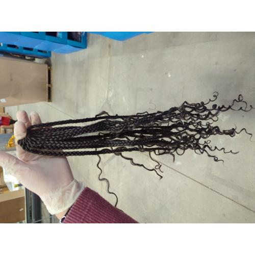 8 Packs 18 Inch Crochet Box Braids Hair with Curly Ends Prelooped Bohemian Goddess Box Braids Crochet Hair Crochet Braids Hair for Black Women (18 Inch 8 Packs, 4#)