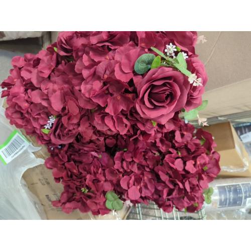 Flower Wedding Centrepieces for Tables: 10 Pcs Burgundy Artificial Flowers Roses Balls  for Centerpiece Fake Silk Rose Arrangements Weddings Reception Birthday Party Decoration