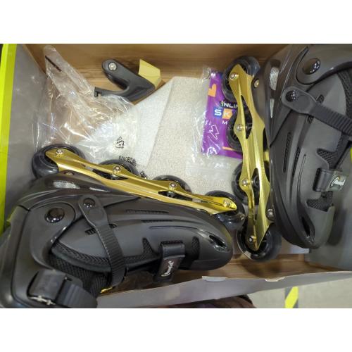 MammyGol Inline Skates for Boys and Girls Youth, 4 Size Adjustable Roller Skates with PU Flashing Wheels, Aggressive Inline Skates High Performance for Kids Age 6-12