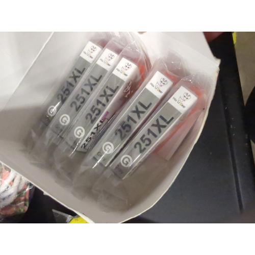 Miss Deer 251 Ink Cartridges Gray, Compatible Replacement for Canon 250 XL CLI-251XL GY PGI-250XL High Yield Work for Canon Pixma MG6320 MG7120 MG7520 iP8720 Printer 5-Pack (5 Grey)