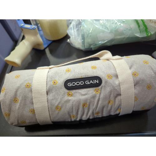 Picnic Outdoor Blankets Waterproof Large - Beach Mat Sand Free Foldable with Carry Strap | Portable Camping Blanket | Park Blanket for Grass Park, Hiking, Travel, Concerts, Indoor (Yellow Flower)