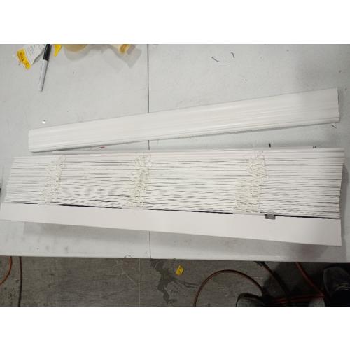 allen   roth Trim at Home 2-in Slat Width 29-in x 64-in Cordless White Faux Wood Room Darkening Plantation Blinds