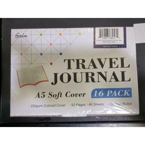 NAVY feela 16 Pack Soft Cover Journal Bulk, Lined Notebooks College Ruled for Work for Women Girl Writing, Blank Travel Journal Note Taking Notebook School Business Supplies