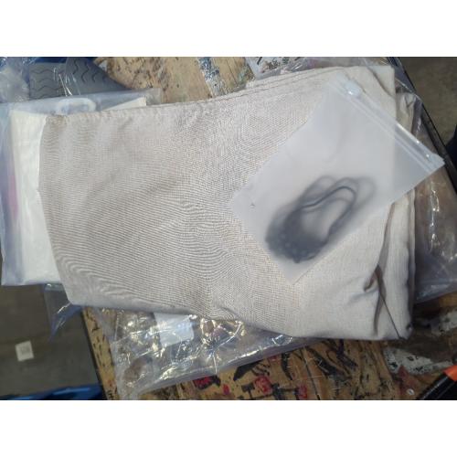 MIULEE Stall Linen Shower Curtain with 6 Metal Hooks Small Heavy Duty Washable Beige Fabric Shower Curtain Set Waterproof Narrow Neutral Thick Cloth Shower Curtains for Bathroom Hotel, W36*L72, Cream