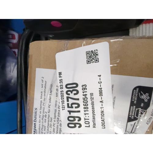 Amazon Basics Stereo 2.0 Speakers for PC or Laptop, 3.5mm Aux input, USB-Powered, 1 Pair, Black