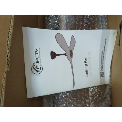 72 Inch Ceiling Fan No Light ，Wood Outdoor Ceiling Fans for Patios Living Room Garage Gazebo Mid Century Modern Exterior Extra Large Waterproof Ceiling Fan Without Light with Downrod (Walnut)