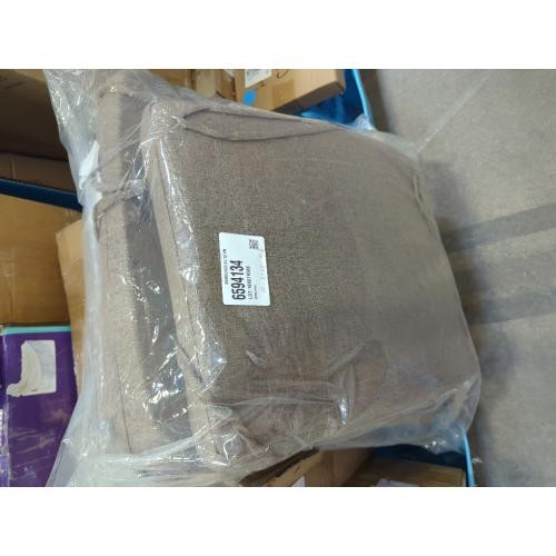 HOMBYS Glider Rocker Replacement Cushions with Storage Side Pocket,Linen-Like Fabric, Foam & Microfiber Filling, Non-Slip & Washable,Thickened & Supportive for Glider Rocking Chair (Coffee)