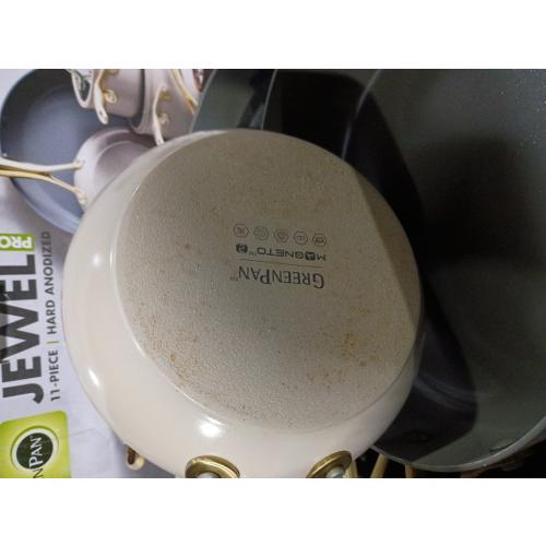 GreenPan Jewel Pro 11-Piece Cookware Set Hard Anodized Nonstick Taupe - CLEAN