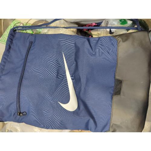 Nike Brasilia 9.5 Training Gym Sack, Midnight Navy/Black/White, Medium