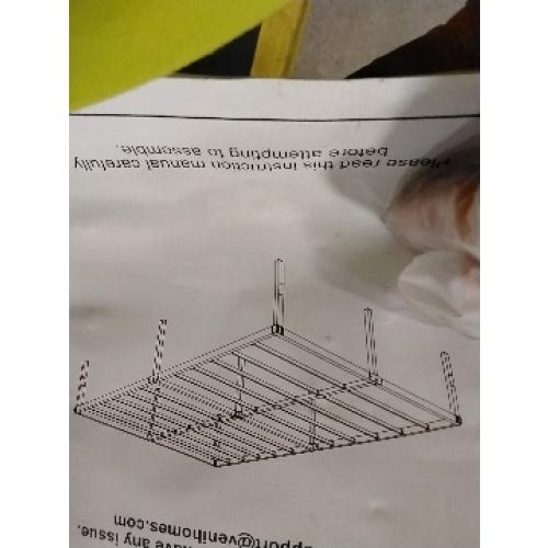 Karl home 18 Inch Full Size Bed Frame Metal Platform No Box Spring Needed, Heavy Duty Steel Firm Mattress Foundation, Simple Style Easy Assembly, Black