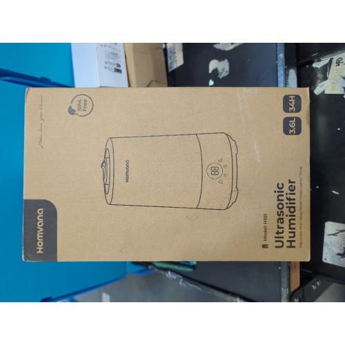 Homvana Humidifiers for Bedroom Home, 3.6 L Cool Mist Top-Fill 34H Super Long Time, Quiet 23dB, Baby Humidifier, Oil Diffuser for Large Room, House, Plant, Nursery, Office, BPA FREE, Ultrasonic (Grey)