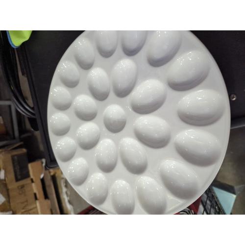 8 PACK Our Table Simply White Egg Platter