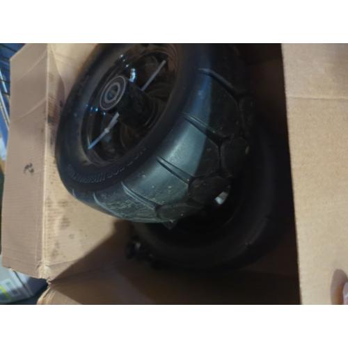 11x6.00-5 Flat Free Tire,2 Pack 11x6.00-5 Tires for Zero Turn Mower With 3/4 & 5/8 or 1/2” Bearing,6-8 Centered Hub,11x6-5 Lawn Mower Tires Flat Free,Load 400lbs