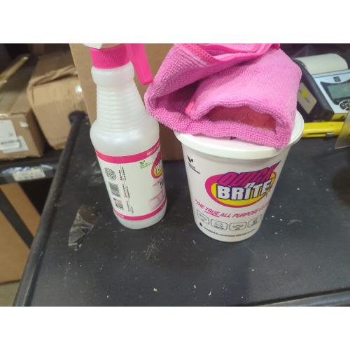 Set of 4 Size 32oz cleaner , squirt bottle sponge and rag Quick N Brite All Purpose Cleaning Paste, True All Purpose Cleaner, Concentrated, 32 oz