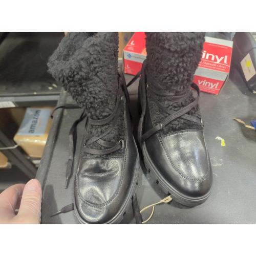 Size 7 Color Black Fur Lined boots