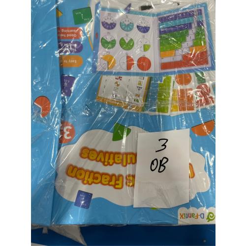 D-FantiX Magnetic Fraction Educational Puzzle, Magnetic Fraction Tiles & Fraction Circles Set, Math Manipulatives for Elementary School, Montessori Fraction Manipulatives Learning Toys for Kids