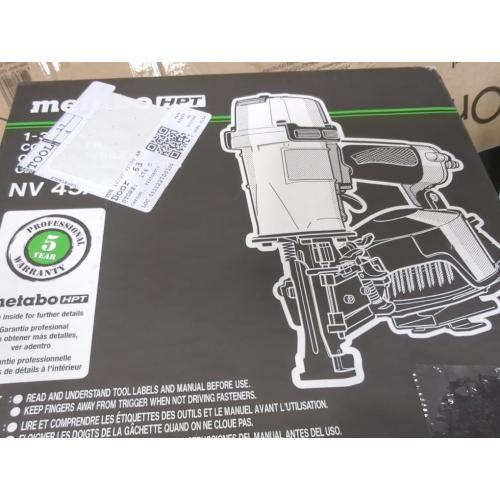 Metabo HPT Roofing Nailer, Pro-preferred Pneumatic Power Nailers, Ideal for Asphalt Roofing Shingles, 16 Degree 7/8″ to 1-3/4″ Roofing Nails, NV45AB2