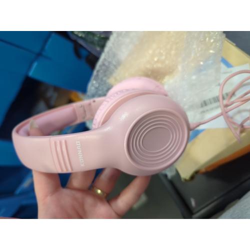 Upgrade USB Type C Kids Headphones, Wired Headphones for Kids with Microphone for Boys Girls, Adjustable 85dB/94dB Volume Limited (Pink)