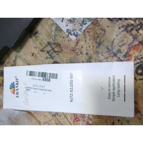 EBANKU Semi Cured Gel Nail Strips, 52PCS Pink Ombre Toe Nail Wraps & Gel Nail Stickers, UV Light Required, Long Lasting Gel Nail Wraps- Includes Nail File & Nail Stick