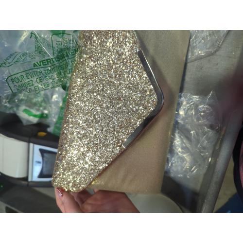 Queena Womens Shiny Glitter Evening Clutch Envelope Handbag Chain Purse for Wedding Party Prom Gift for Mom Wife Girlfriend