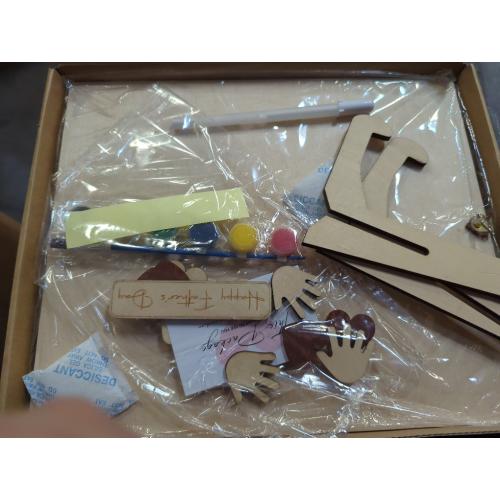 12 DIY Handprint Kit with Non-Toxic Paints, Mothers Day Father's Day Art Craft Family Keepsake Wooden Frame, Birthday Gifts for Mum, Daddy, Grandparents, Nana, Mimi from Daughter Son HF279