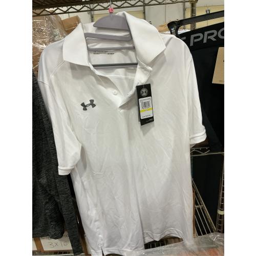 size M/MD. Under Armour Men's Team Armour Polo 1287622 White Medium