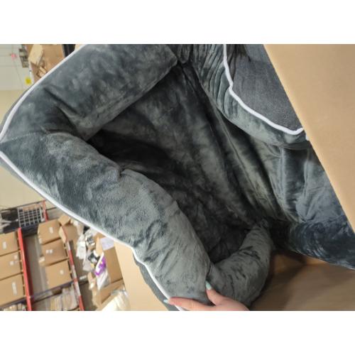 Bedsure Orthopedic Dog Bed Medium Size Dogs - Washable Small Medium Dog Cat Bed Waterproof, Comfort Cats Couch Sofa with Washable Removable Cover, Pets Bed with Nonskid Bottom, Grey, 28