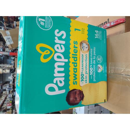 Pampers Swaddlers Active Baby Diapers Enormous Pack - Size 1 - 164ct