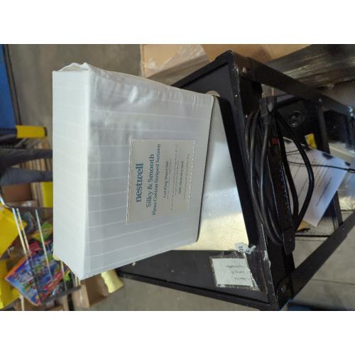 Nestwell Pima Cotton 500-Thread-Count California King Sheet Set in White Stripe