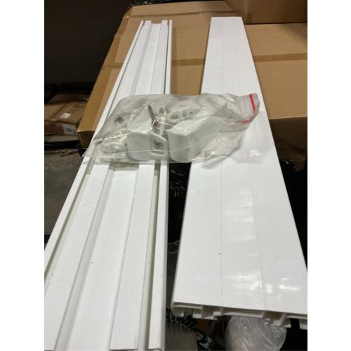 Curtain Conjoined Double Track, Heavy Duty Ceiling Rail for Living Room Bedroom Room Divider(White, 3-6ft)