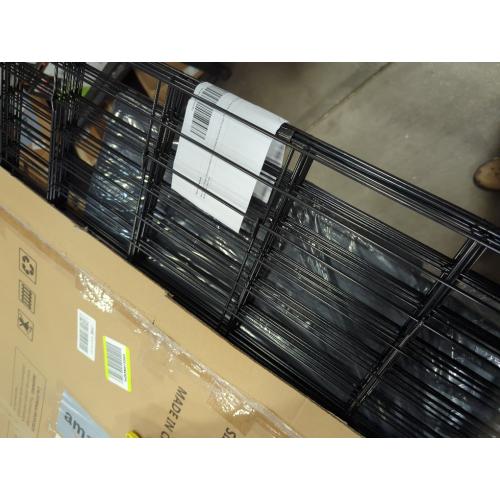 BLACK Dog Pen Pet Playpen Dog Fence Indoor Foldable Metal Wire Exercise Puppy Play Yard Pet Enclosure Indoor Outdoor 8 Panels 30 Inch with Bottom Pad/Top Cover