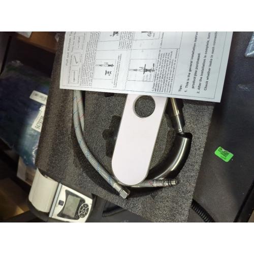 Kitchen Faucet with Pull Down Sprayer SUS304 Stainless Steel High Arc Brushed Nickel Pull Out Kitchen Sink Faucets Utility Laundry Farmhouse Camper Rv Modern for 1 or 3 Hole Sink, KF1-BN