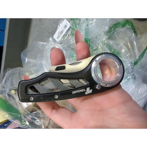 Tondiamo 1 Pcs Folding Pocket Utility Knife Box Cutter, Black