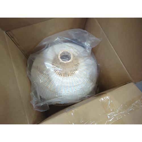 Arturesthome White Rattan Pendant Light for Kitchen Island Sink, Wicker Chandelier, Handmade Woven Hanging Ceiling Light Lampshade