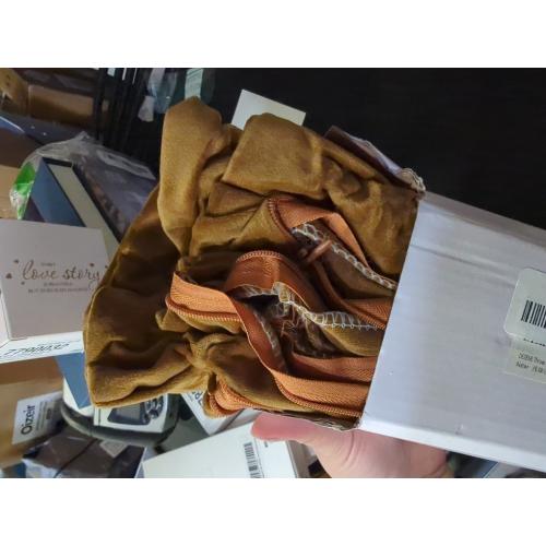 DEZENE Throw Pillow Cases 16x16 Golden Brown: 2 Pack Cozy Soft Velvet Square Decorative Pillow Covers for Farmhouse Home Decor