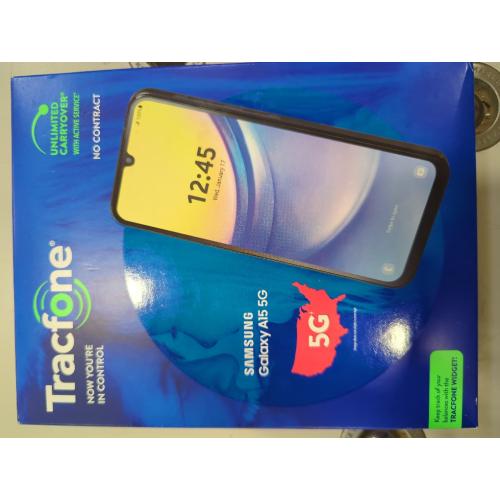 Blue Black SAMSUNG Galaxy A15 5G (128GB, 2024) 6.5 90Hz AMOLED, 50MP Camera, 4G Volte (Fully Unlocked International Model for AT&T, T-Mobile, Verizon, Global) A156U (Blue Black) (Renewed)