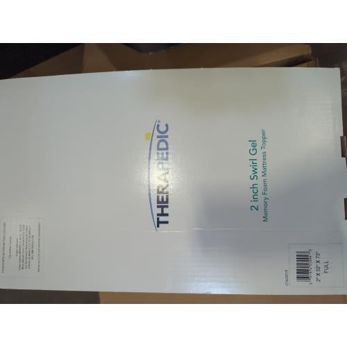 Therapedic 2-Inch Swirl Gel Memory Foam Full Mattress Topper