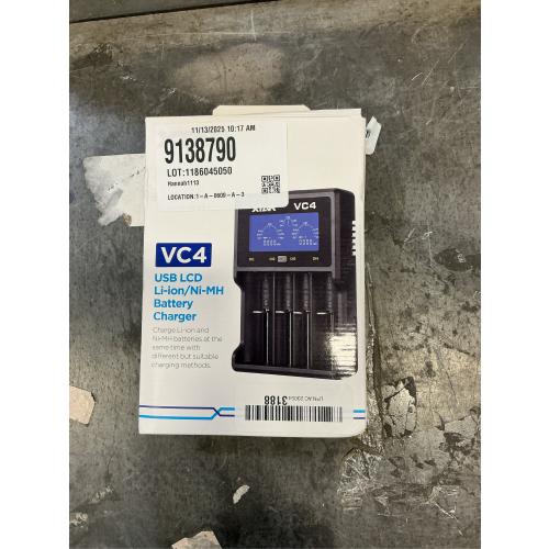 XTAR VC4 Universal Battery Charger - LCD Display, 4 Slots for 18650 Batteries