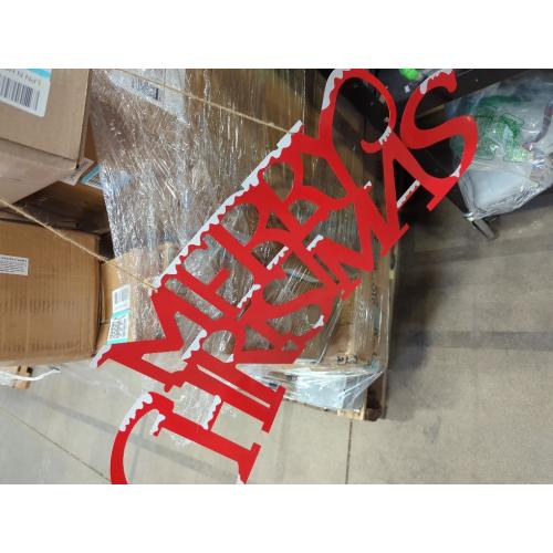 Chunful 36 Inch Large Snowy Metal Merry Christmas Wall Sign Xmas Hanging Door Sign 3D Red Merry Christmas Cutout Letter Decorative for Xmas Wall Indoor Outdoor Living Room Yard Supplies