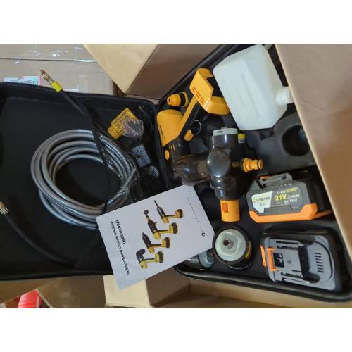 Cordless Pressure Washer, 600PSI Portable Power Washer with 6-in-1 Nozzle & Foam Cannon, 21V Battery Powered Cordless High Pressure Washer Gun, Handheld Pressure Washers for Car, Patio, Home