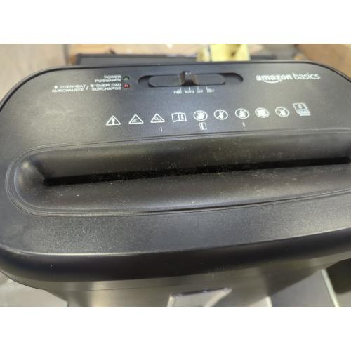 Amazon Basics 8-Sheet Cross Cut Paper Shredder and Credit Card Shredder - Black