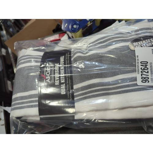 All-Clad Dual-Purpose Kitchen Towels: Highly Absorbent - 100% Cotton, 17x30 Dish Towels for Cleaning & Drying Dishes & Glassware, 3-Pack, Pewter