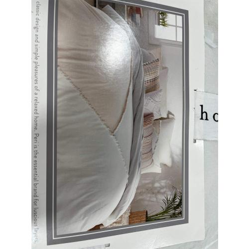 Peri Home 100% Cotton 3-Piece Comforter and Sham Set (Multi Colorblock Fringe, Full/Queen)