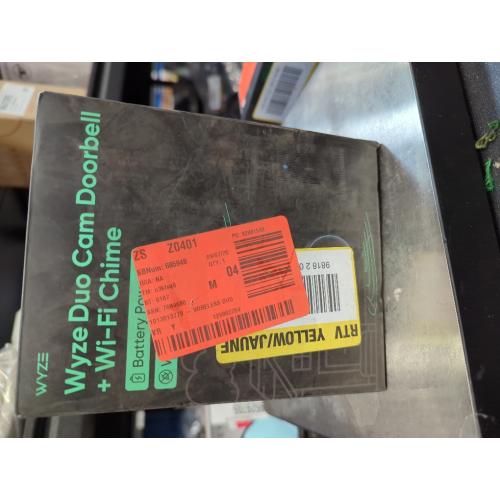 Wireless Duo Cam Video Doorbell (with Chime), Battery Powered, 2K Full HD Video, 2 Cameras, 2-Way Audio, Night Vision