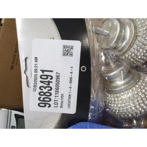 Cambria Premier Complete Twinkle Ball Finials in Brushed Nickel (Set of 2)