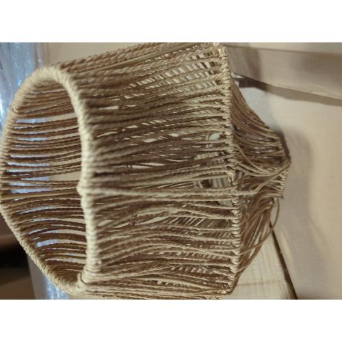 Chaudruc 1-Light Pendant Light with Hand-Woven Paper Rattan Natural Lampshade for Kitchen, Dining Room Hanging Fixture