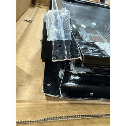 Yuzzy 24 x 36 Shed Windows with Tempered Glass and Fiberglass Screen, 2 Pack Small Sliding Windows for Shed, Chicken Coop, Playhouse, Household, Garage, Barns (Black) ( dents see the pictures)