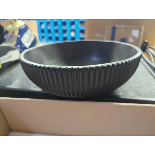 Aotea Crafts - Concrete Black Fruit Bowl for Kitchen Counter - Decorative Modern Industrial, Minimalist Fruit & Centerpiece Bowl - Sealed & Durable - Handcrafted -10 inch